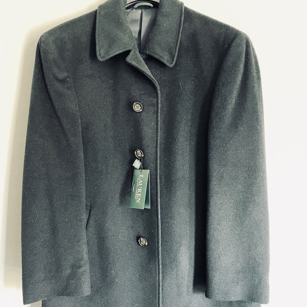 Ralph Lauren Black Coat Classic Design